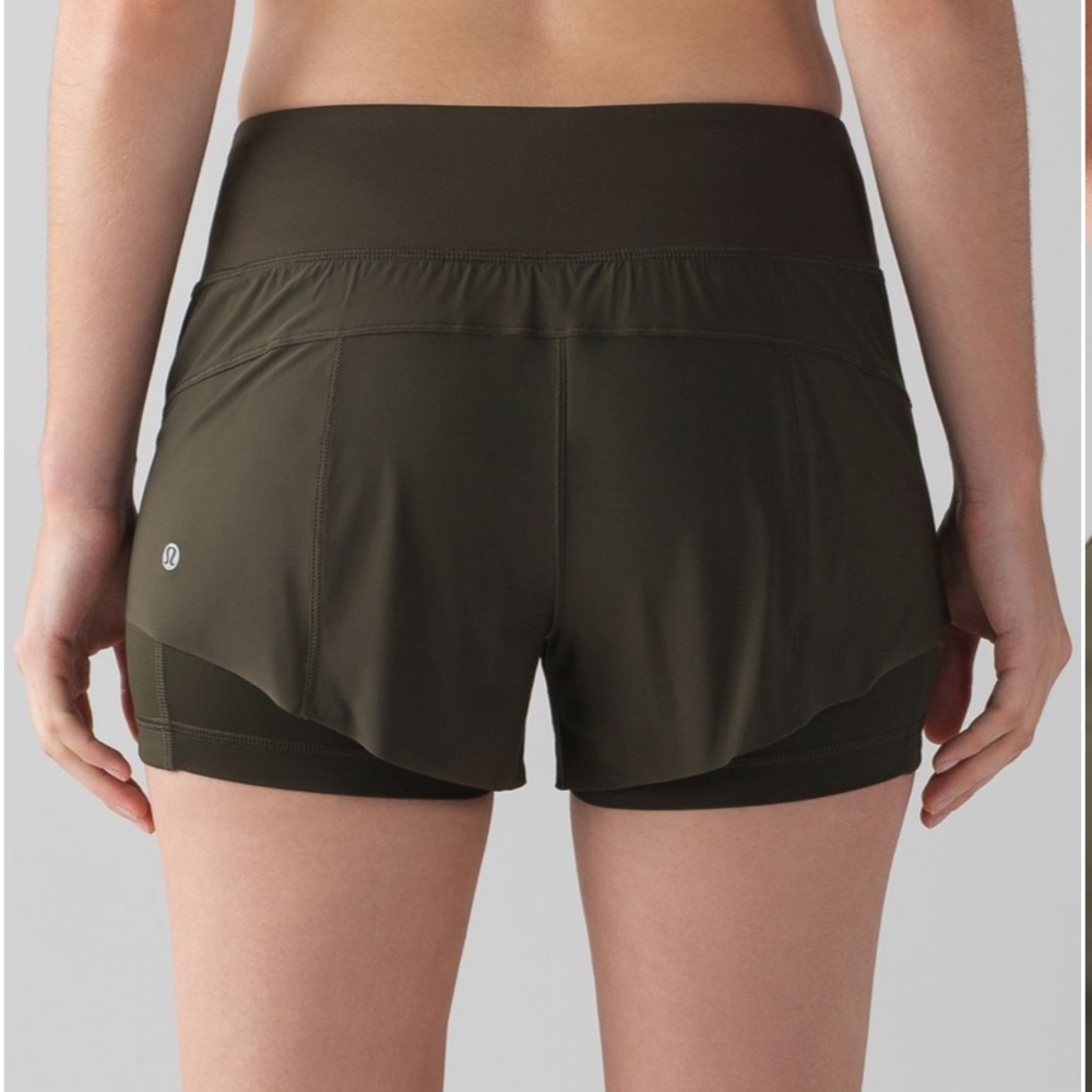 Lululemon Dark Olive Performance Athletic Shorts
Excellent used condition